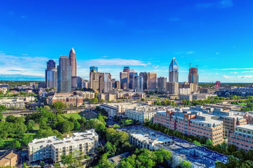 Skyline of Uptown Charlotte North Carolina